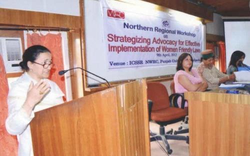 Member Hemalta Kheria attended a workshop on “Strategizing Advocacy for Effective Implementation of Women Friendly laws” held Chandigarh, on 9th April, 2012