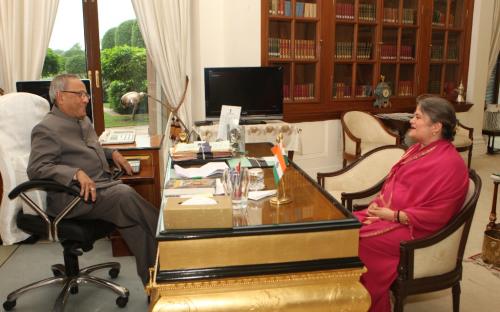 Smt. Ms. Mamta Sharma, Hon’ble Chairperson, NCW recently visited president house to meet Shri Pranab Mukherjee, Hon’ble President of India