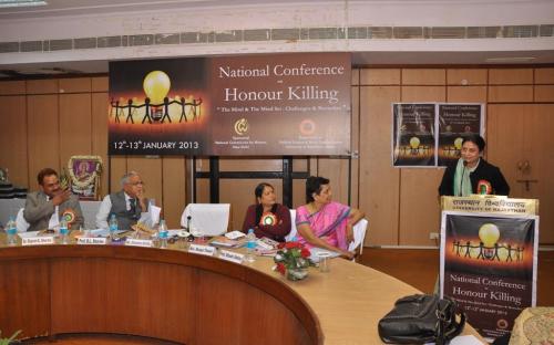 Ms. Shamina Shafiq, Member, NCW attended a National Conference on “Honour Killing : The Mind & The Mind Set : Challenges & Remedies” on 13th January 2013 in the Senate Hall of the University of Rajasthan, Jaipur