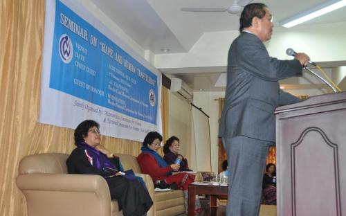 Ms. Wansuk Syiem, Member, NCW was chief guest at a seminar on “Rape and Human Trafficking” on 1st February, 2013 at Aizwal