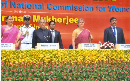 NCW organized a ceremony to mark the laying of foundation stone of “Nirbahaya Bhawan” permanent headquarters of the Commission by Shree Pranab Mukharjee, Honrable President of India