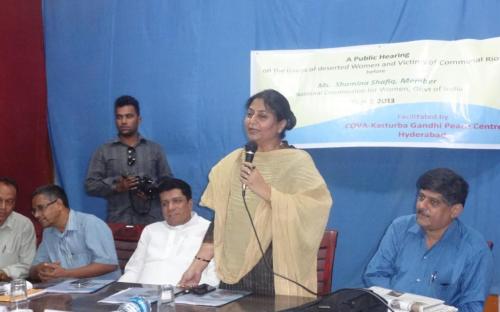 Ms. Shamina Shafiq, Member, NCW attended hearing at Hyderabad