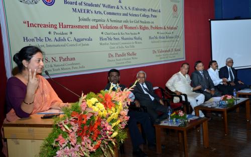 Ms. Shamina Shafiq, Member, NCW was the chief guest at a seminar organised by MIT, Pune on “Increasing harassment and violations of women’s rights, problems and solutions’