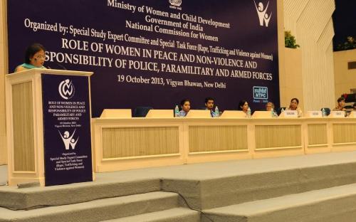 National Commission for Women organized in collaboration with Special Study Expert Committee and Special Task Force (Rape, Trafficking and Violence against Women) a seminar on “Role of Women in peace and non-violence and responsibility of Police