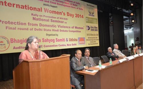 Smt. Mamta Sharma, Hon'ble Chairperson, NCW was the cheif guest at National Seminar on “Protection from Domestic Violence of Women”