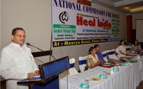 Dr. Charu WaliKhanna, Member, NCW, Guest of Honour at NCW National Seminar on “Violence Against Women Mainly focusing on Safety of Women at Public Places and Education Centers” 