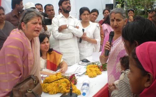 Mrs. Mamta Sharma, Chairperson NCW accompanied by Dr. Charu WaliKhanna, Member, NCW attended a Jan Sunwai Programme organized by the NGO Hamari Priyadarshini Ek Vichar at  Bhopal, Madhya